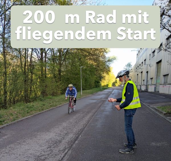 Zieleinfahrt 200 m Rad